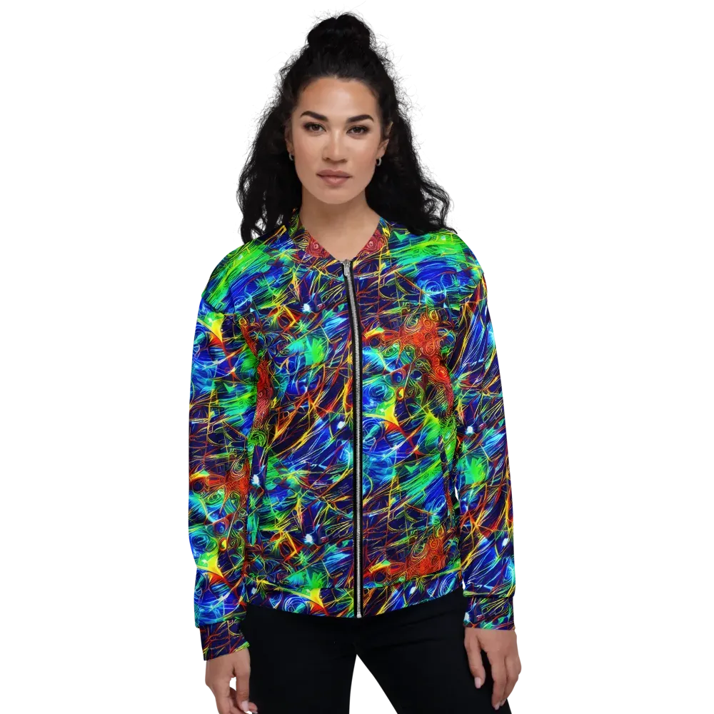 Limefire Cartography on Bomber Jacket — Front