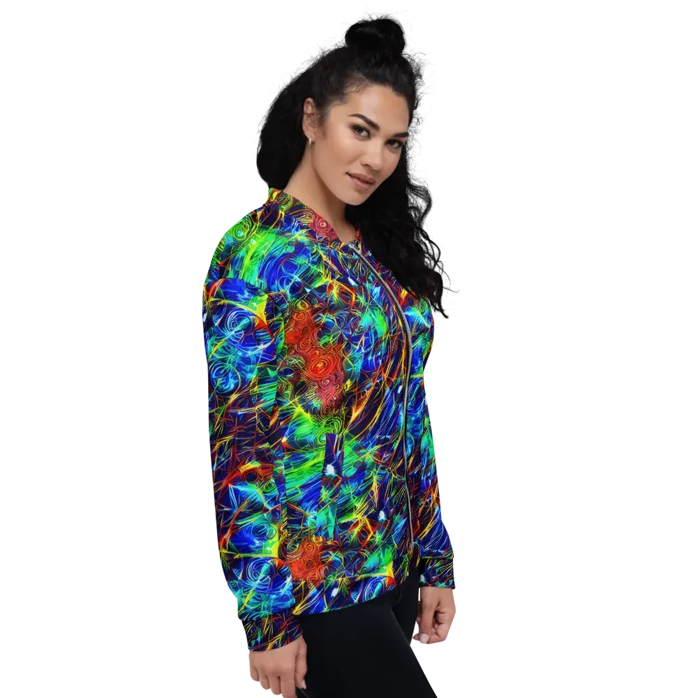 Limefire Cartography on Bomber Jacket — Right