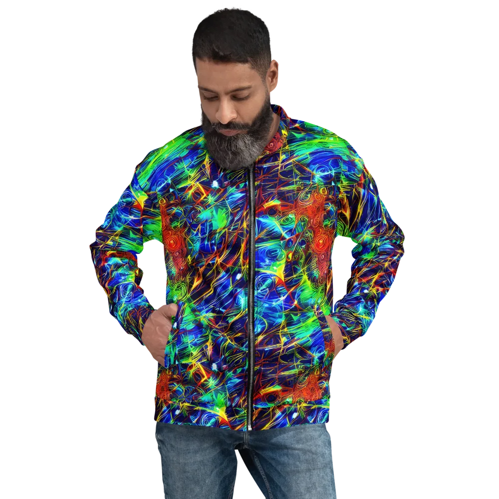 Limefire Cartography on Bomber Jacket — Front