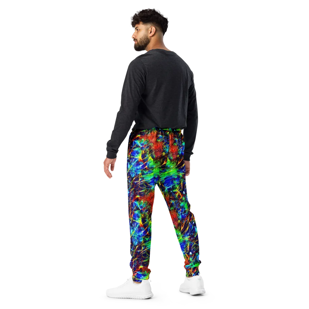 Limefire Cartography on Men's Joggers — Back