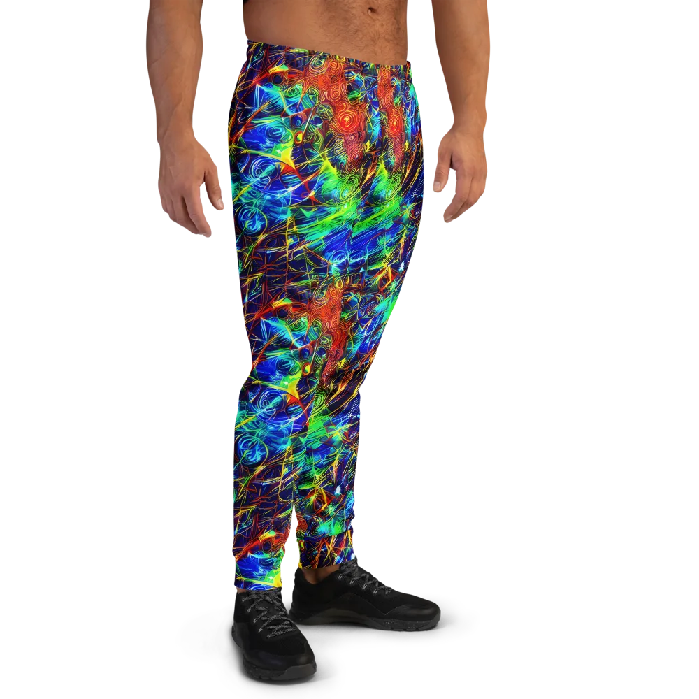 Limefire Cartography on Men's Joggers — Right