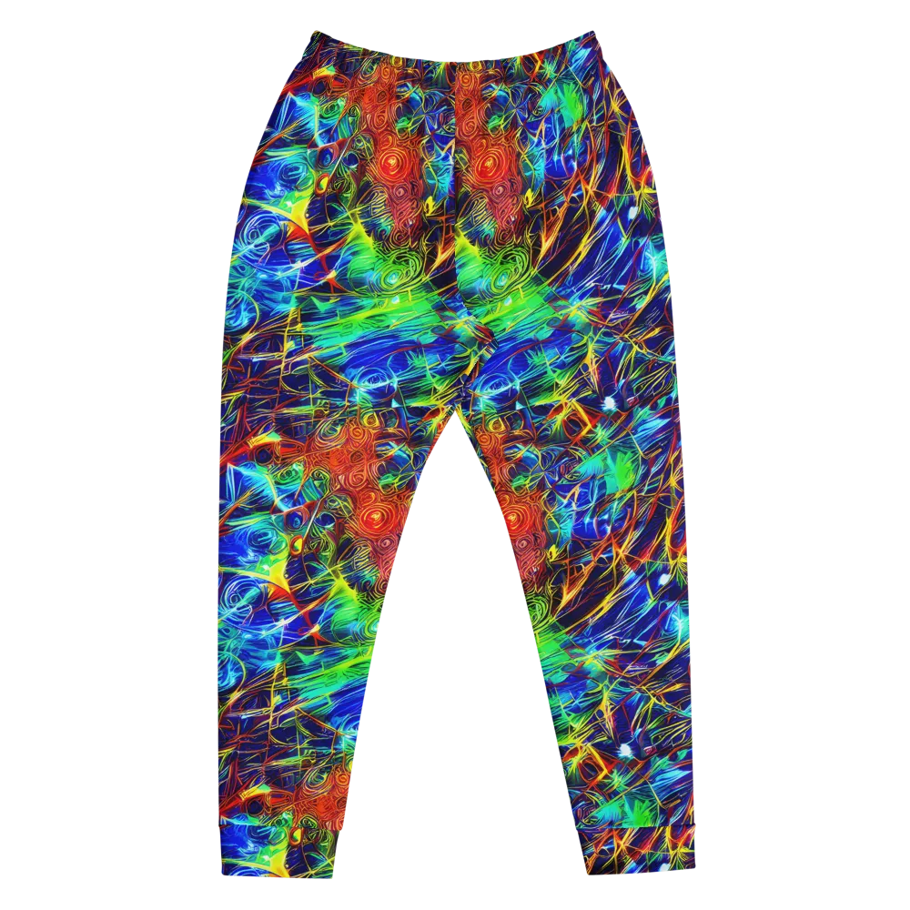 Limefire Cartography on Men's Joggers — Front