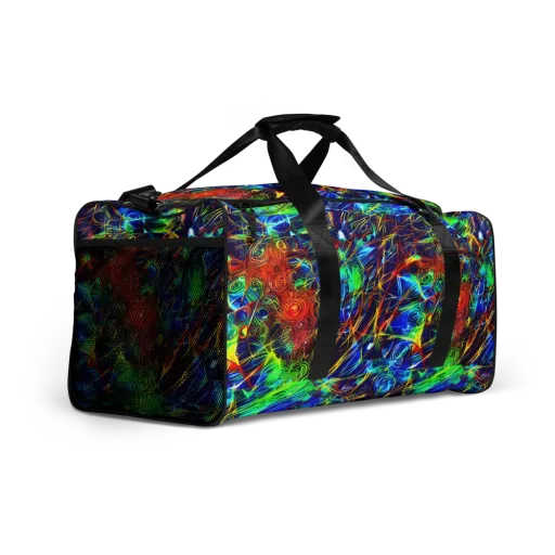 Limefire Cartography on a Duffle Bag