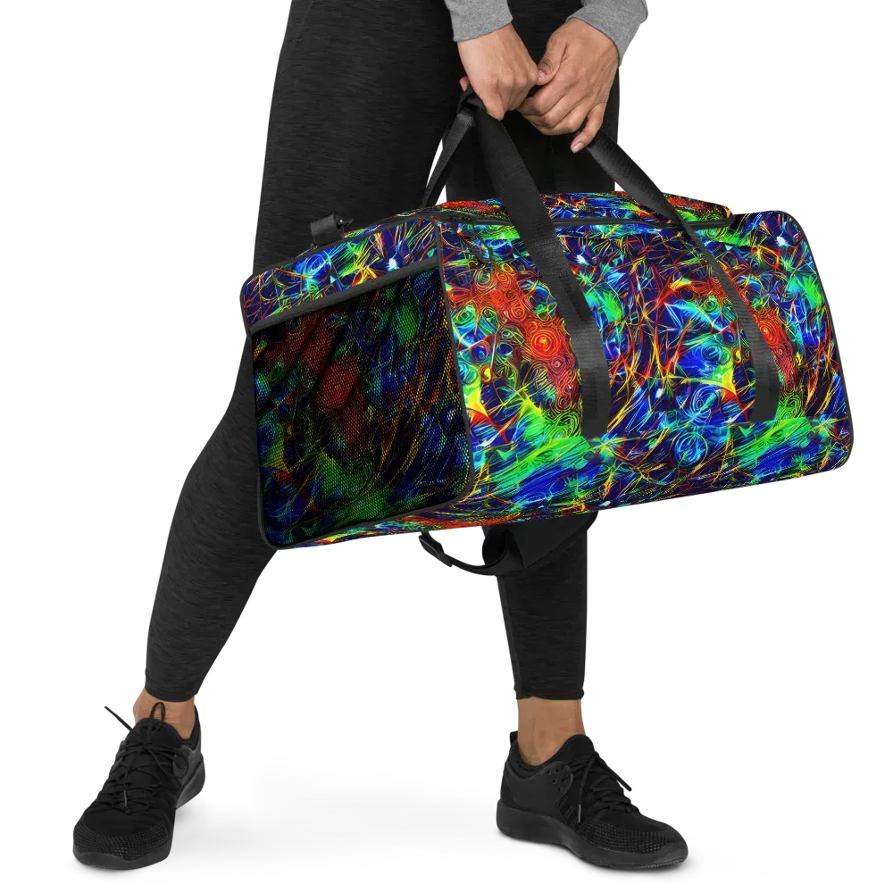 Limefire Cartography on Duffle Bag — Right Front