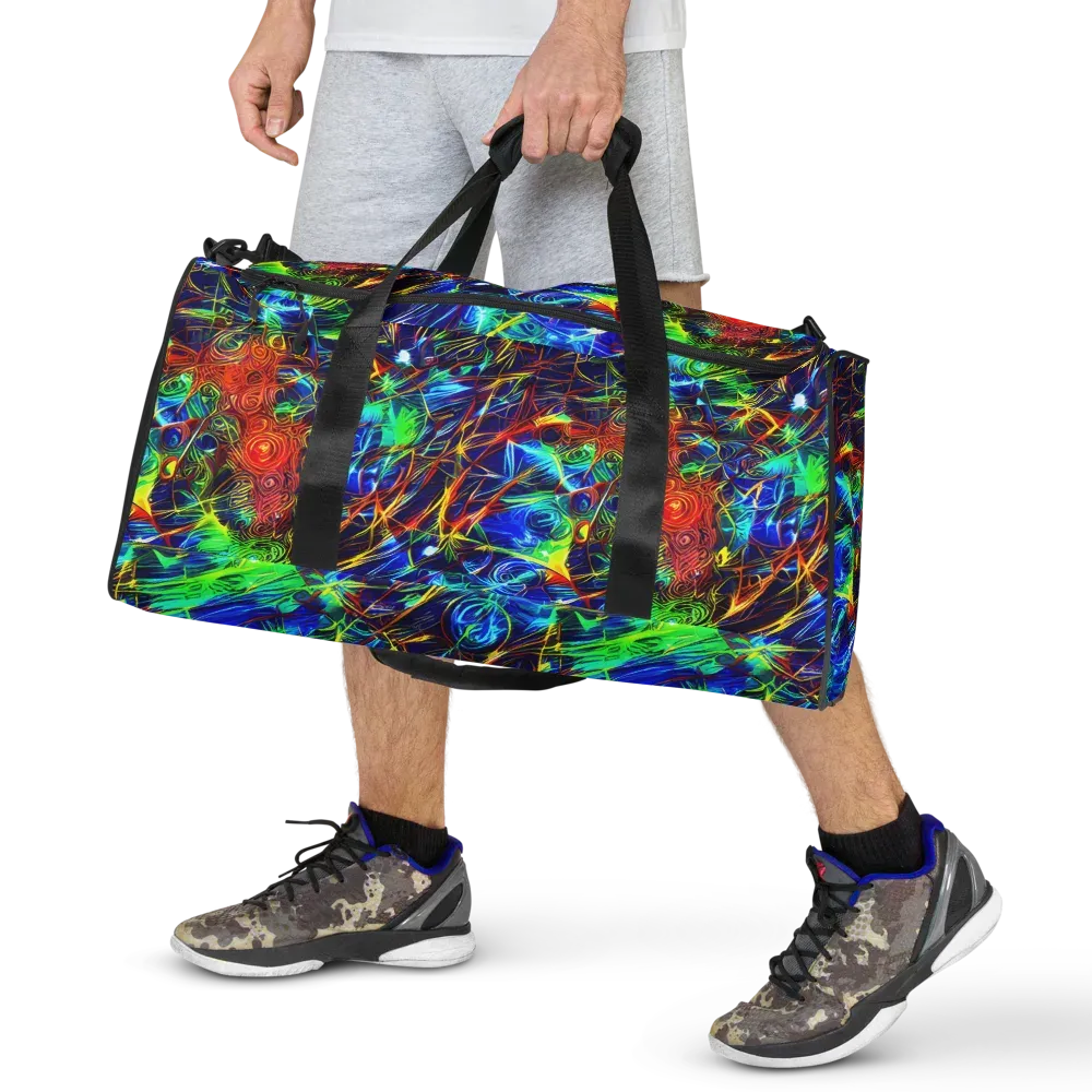 Limefire Cartography on Duffle Bag — Front