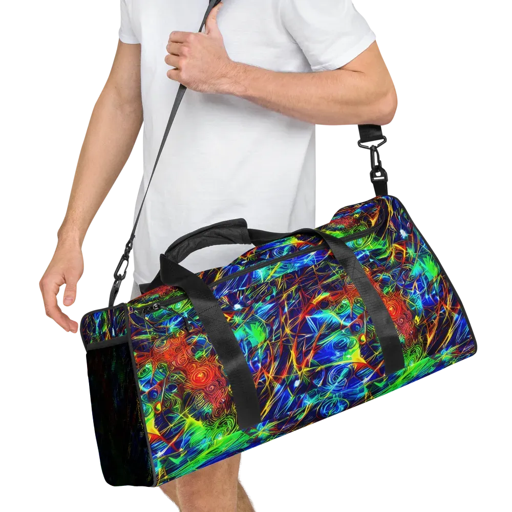 Limefire Cartography on Duffle Bag — Right Front