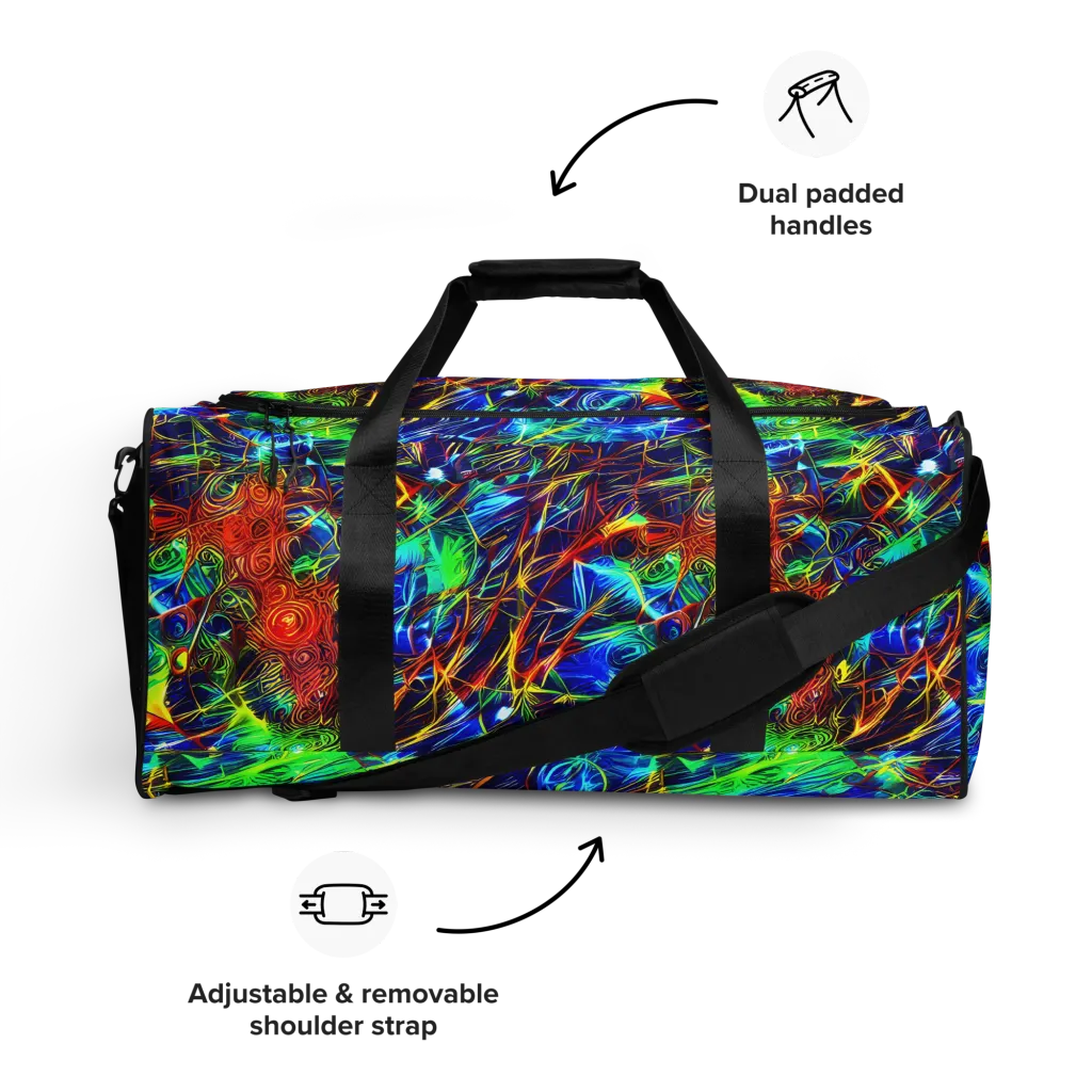 Limefire Cartography on Duffle Bag — Front