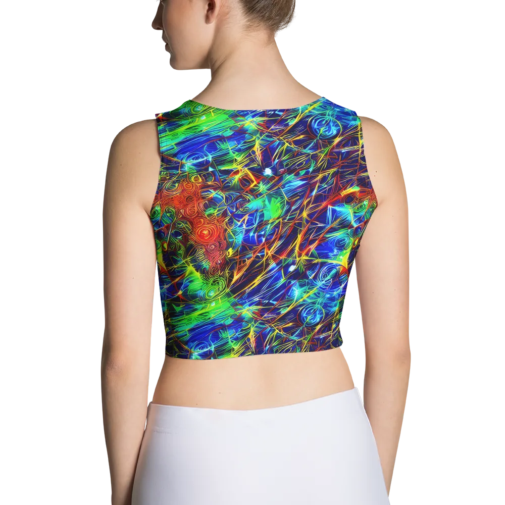 Limefire Cartography on Crop Top — Back