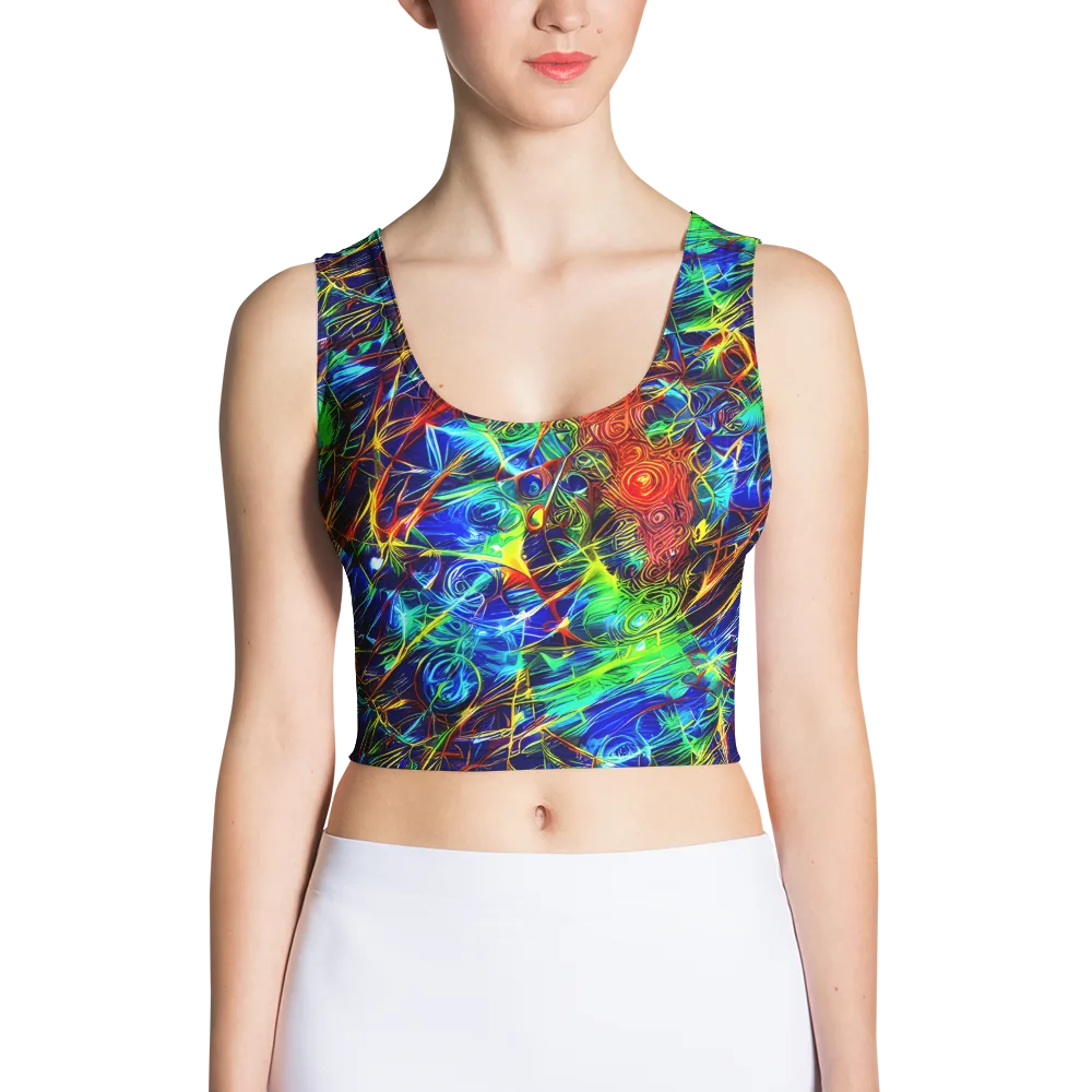 Limefire Cartography on Crop Top — Front