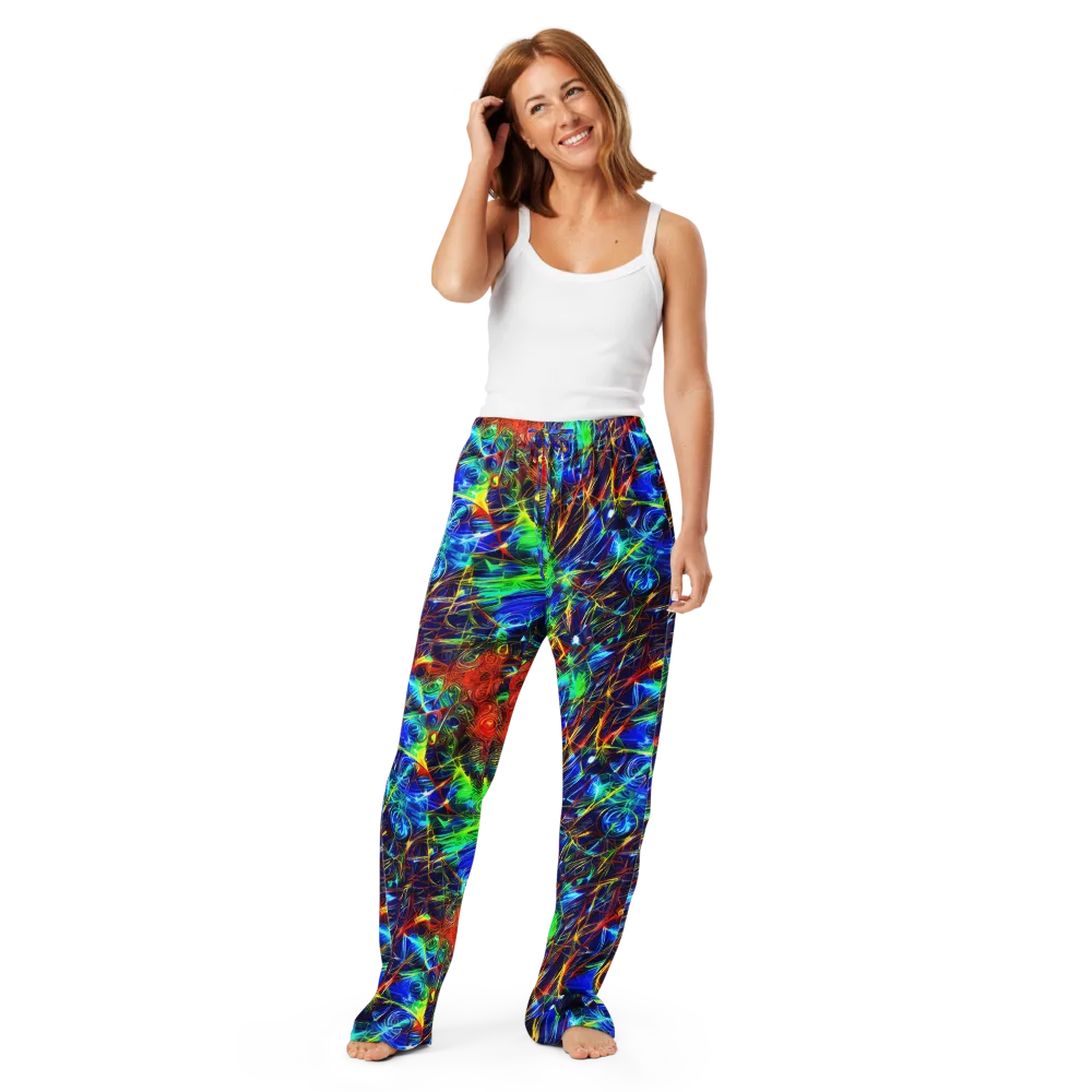 Limefire Cartography on Women's Pajama Pants — Front