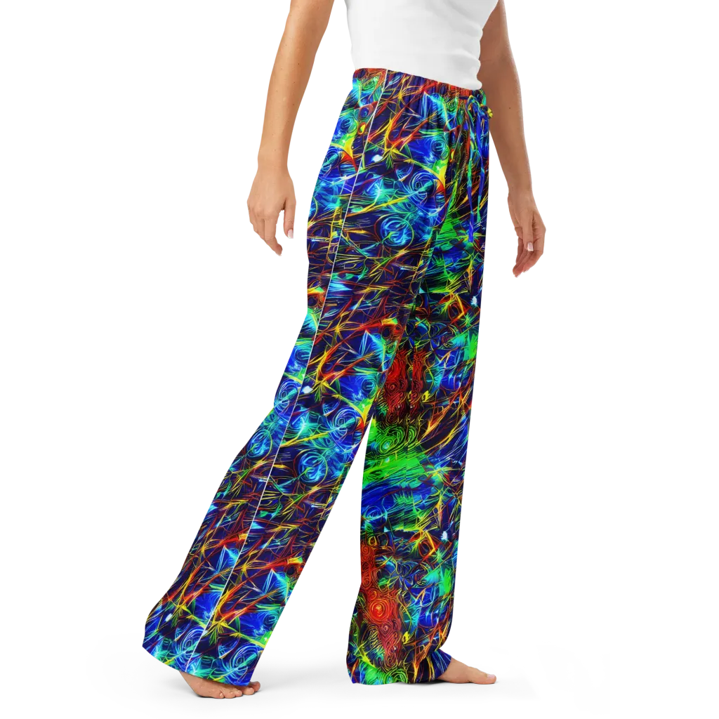Limefire Cartography on Women's Pajama Pants — Right Front