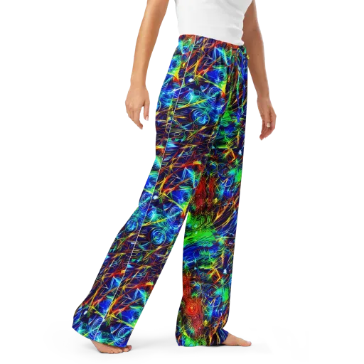 Limefire Cartography on a Women's Pajama Pants