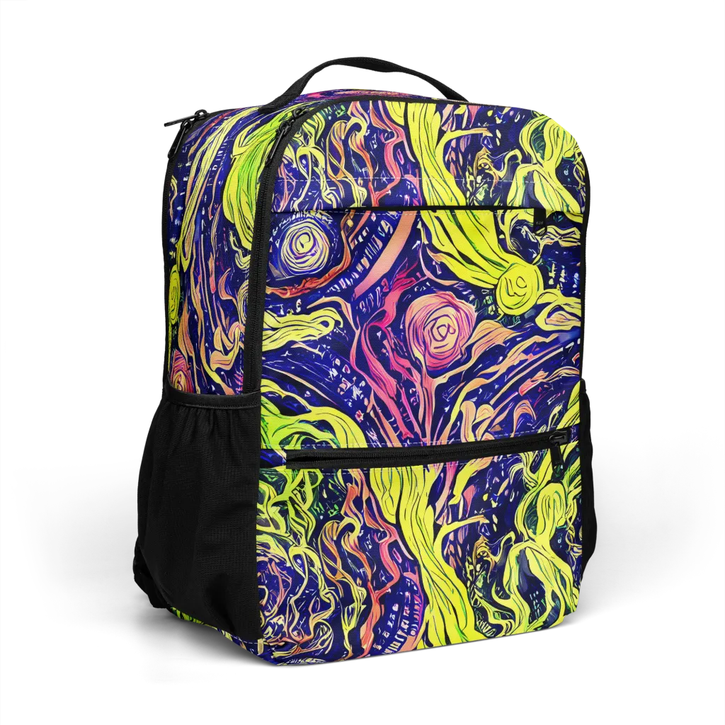 Psychedelic Herbarium on Utility Backpack — Right Front