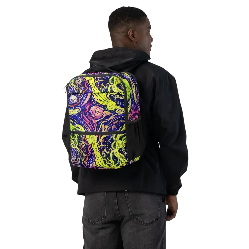 Psychedelic Herbarium on Utility Backpack — Back