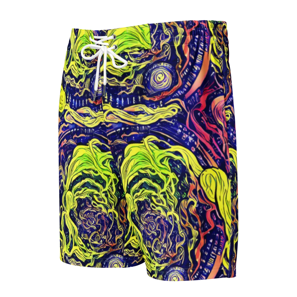 Psychedelic Herbarium on Men's Board Shorts — Front