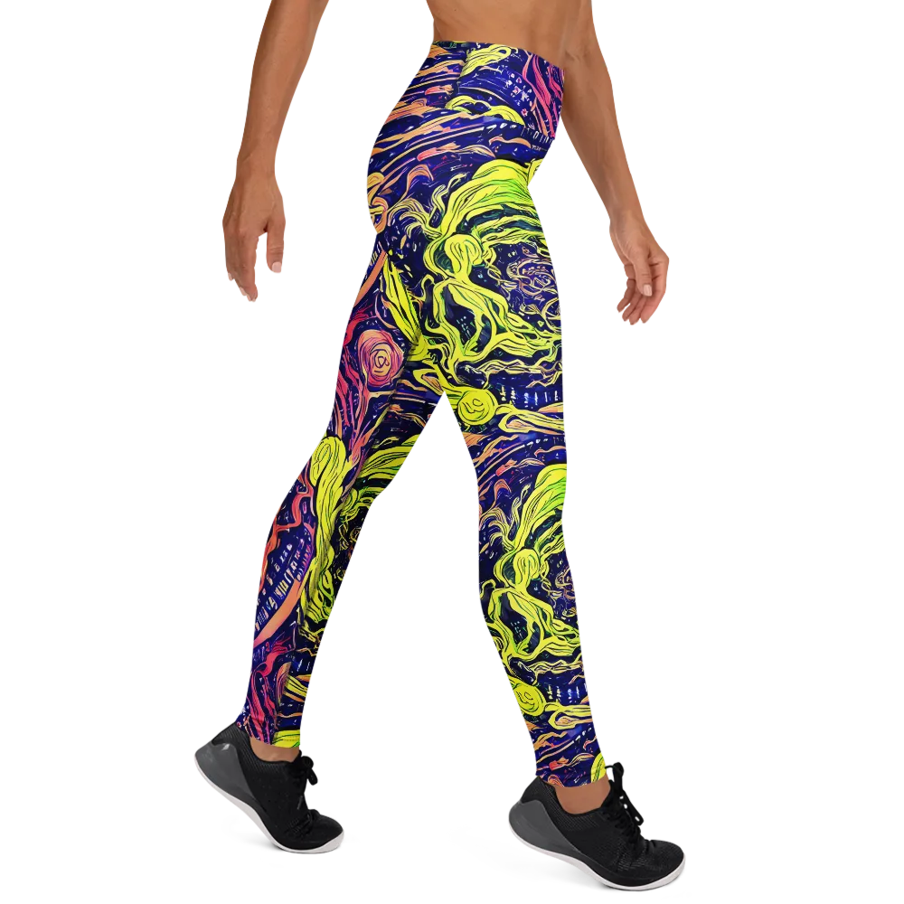 Psychedelic Herbarium on Yoga Leggings — Right