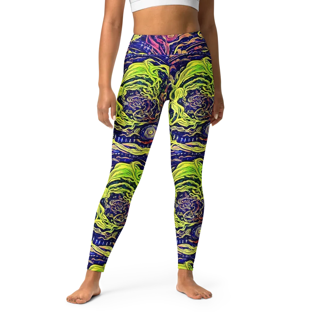 Psychedelic Herbarium on Yoga Leggings — Front