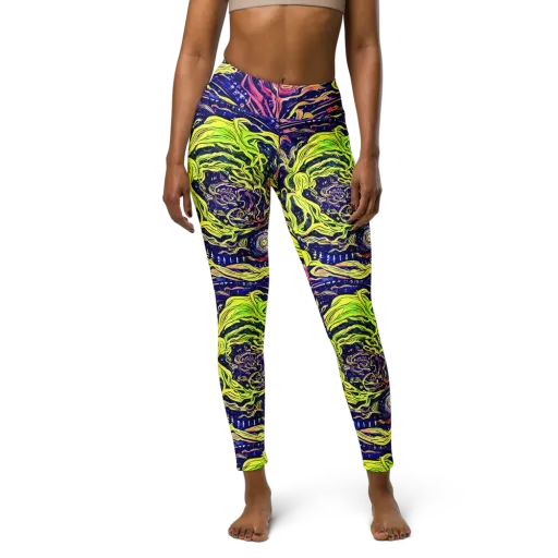 Psychedelic Herbarium on a Yoga Leggings
