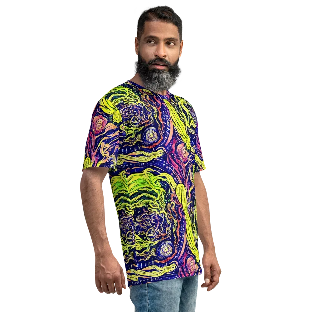 Psychedelic Herbarium on Men's Crew Neck T-Shirt — Right