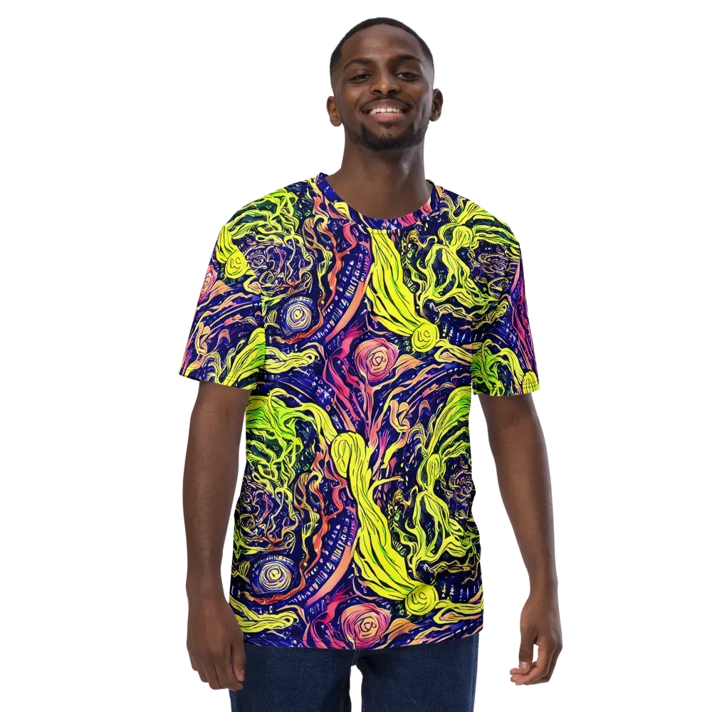 Psychedelic Herbarium on Men's Crew Neck T-Shirt — Front