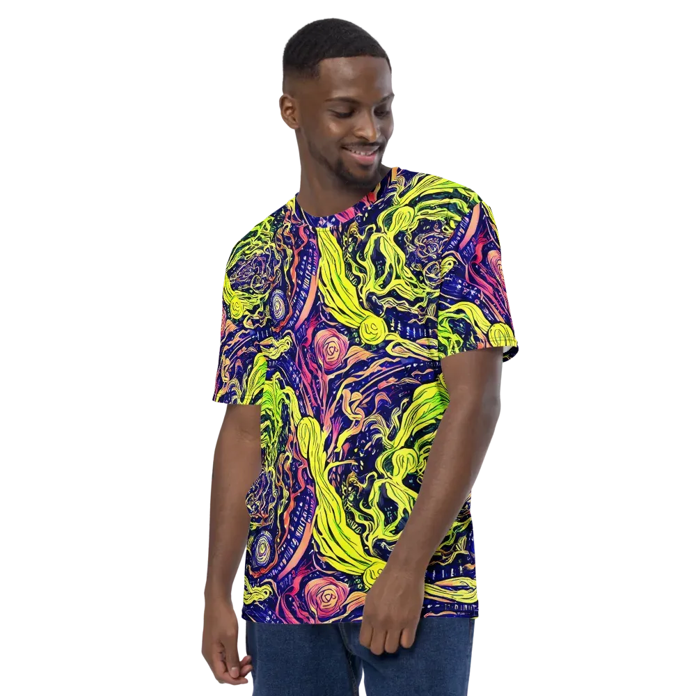 Psychedelic Herbarium on Men's Crew Neck T-Shirt — Left