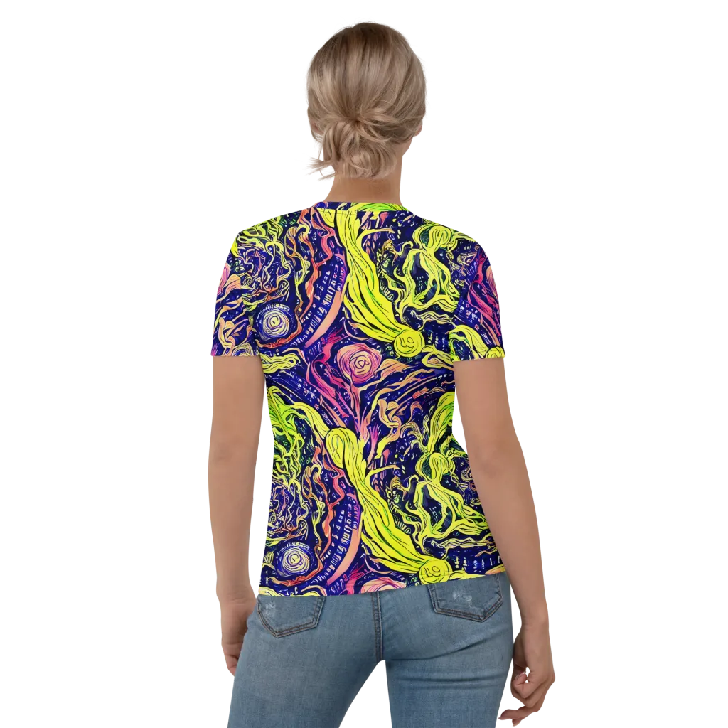 Psychedelic Herbarium on Women's Crew Neck T-Shirt — Back