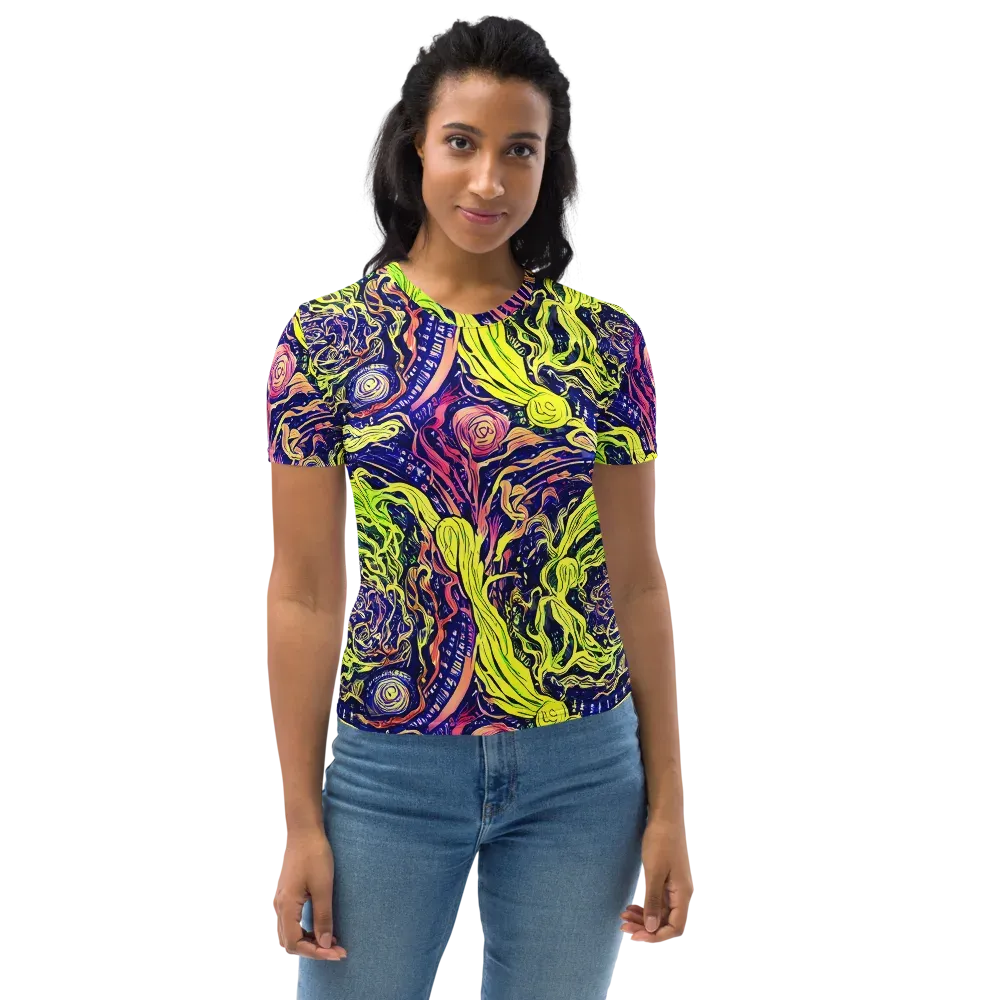 Psychedelic Herbarium on Women's Crew Neck T-Shirt — Front