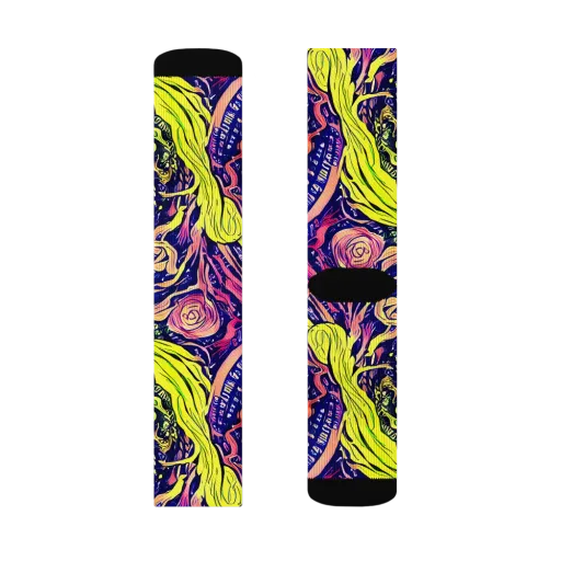 Psychedelic Herbarium on a Socks
