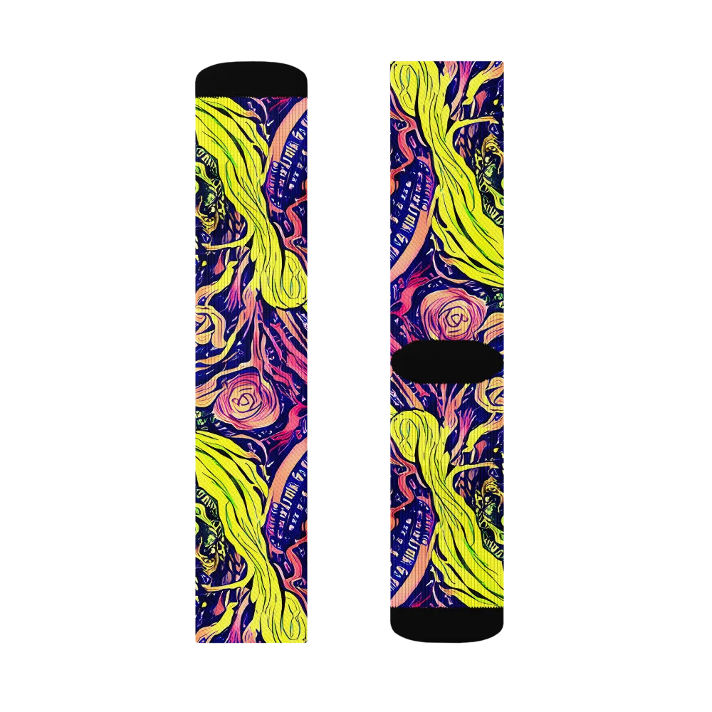 Psychedelic Herbarium on Socks — Right Sock