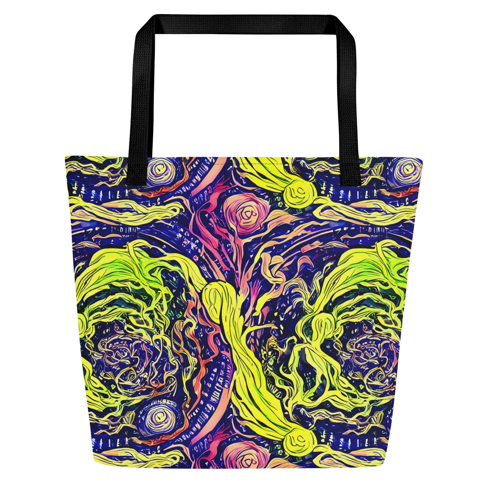 Psychedelic Herbarium on Large Tote Bag W/ Pocket — Front