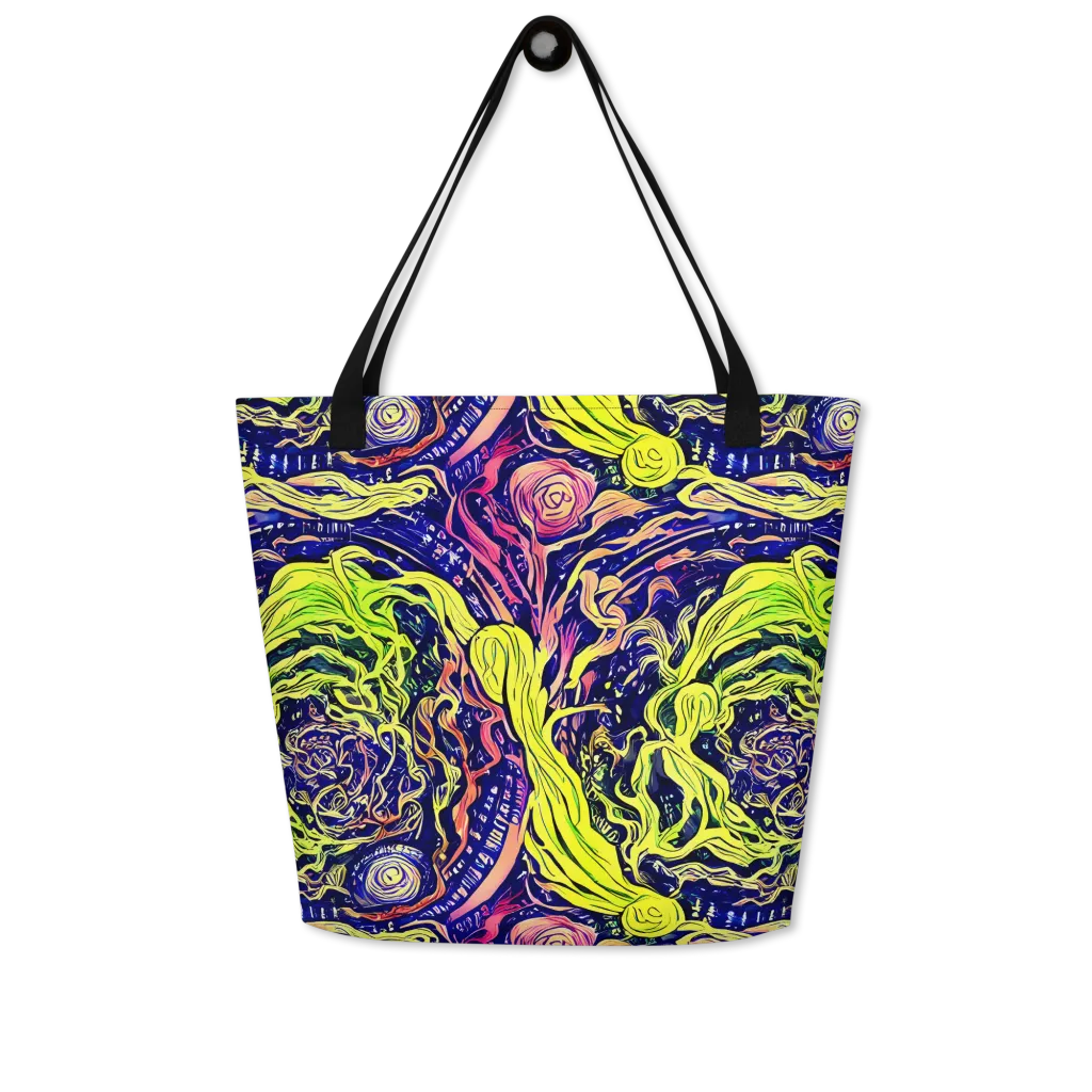 Psychedelic Herbarium on Large Tote Bag W/ Pocket — Front