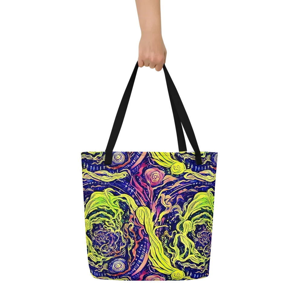 Psychedelic Herbarium on Large Tote Bag W/ Pocket — Front