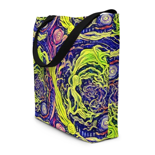 Psychedelic Herbarium on a Large Tote Bag W/ Pocket