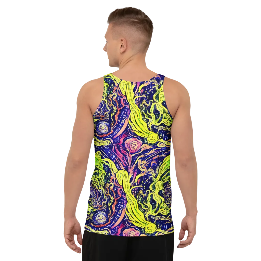 Psychedelic Herbarium on Men's Tank Top — Back