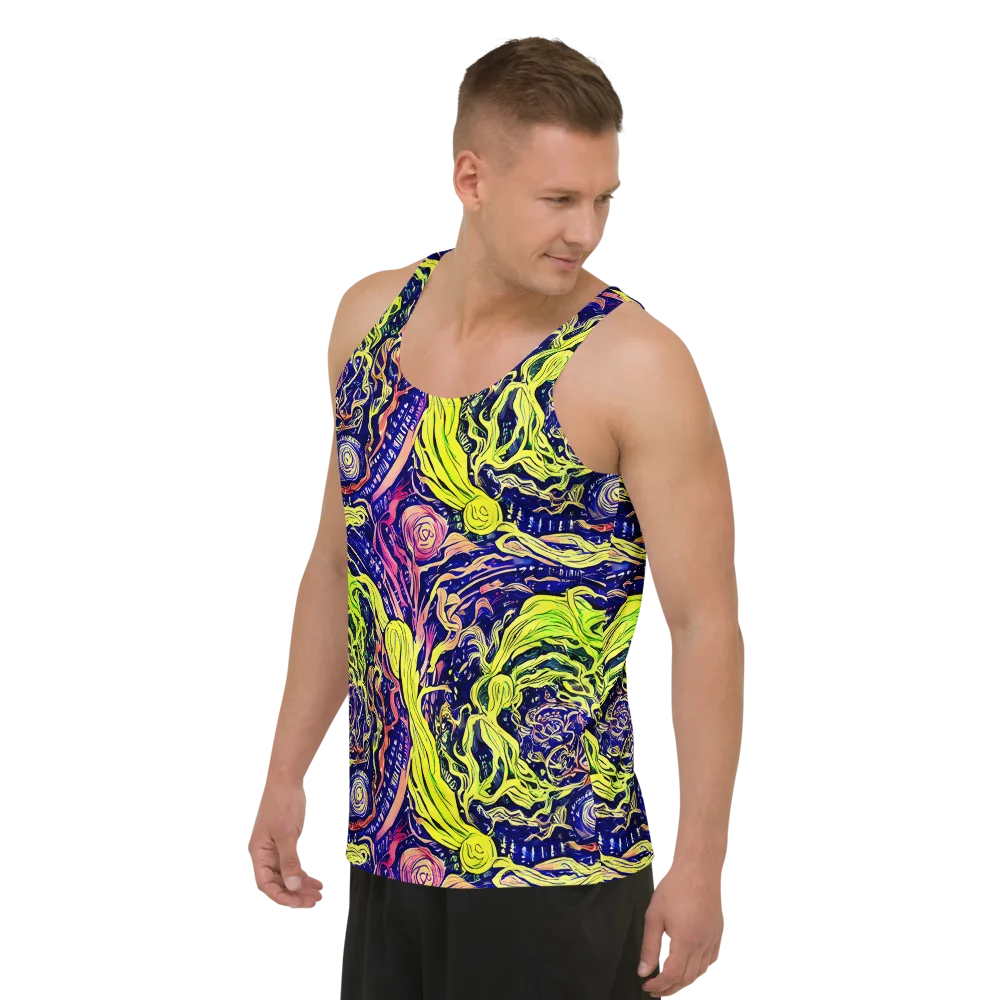 Psychedelic Herbarium on Men's Tank Top — Left Front