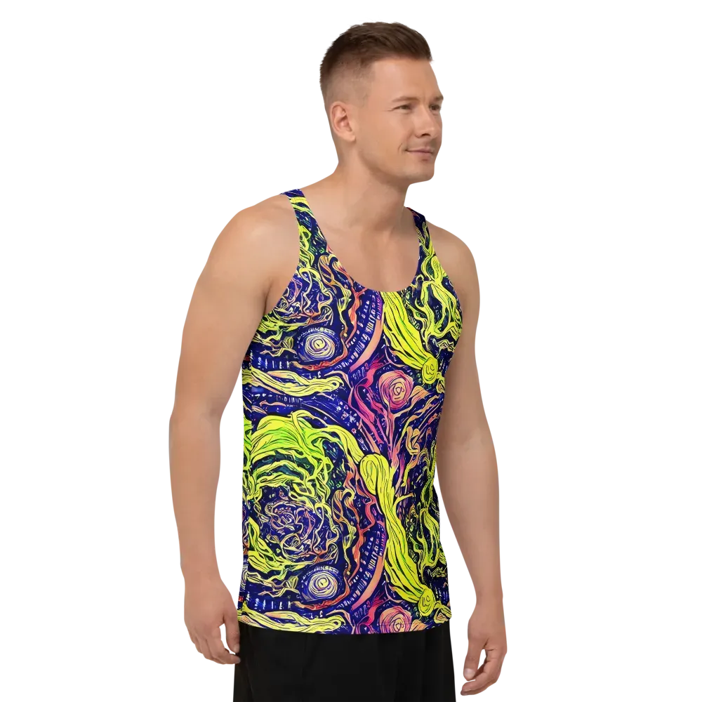 Psychedelic Herbarium on Men's Tank Top — Right Front