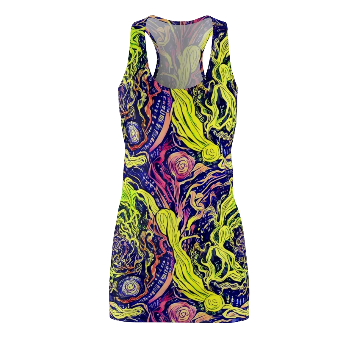 Psychedelic Herbarium on Racerback Dress — Front