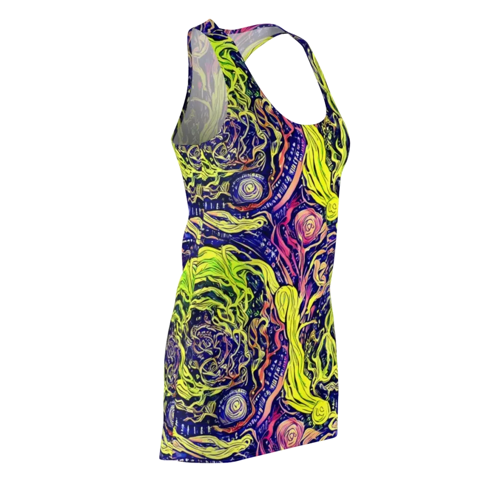Psychedelic Herbarium on Racerback Dress — Front Side