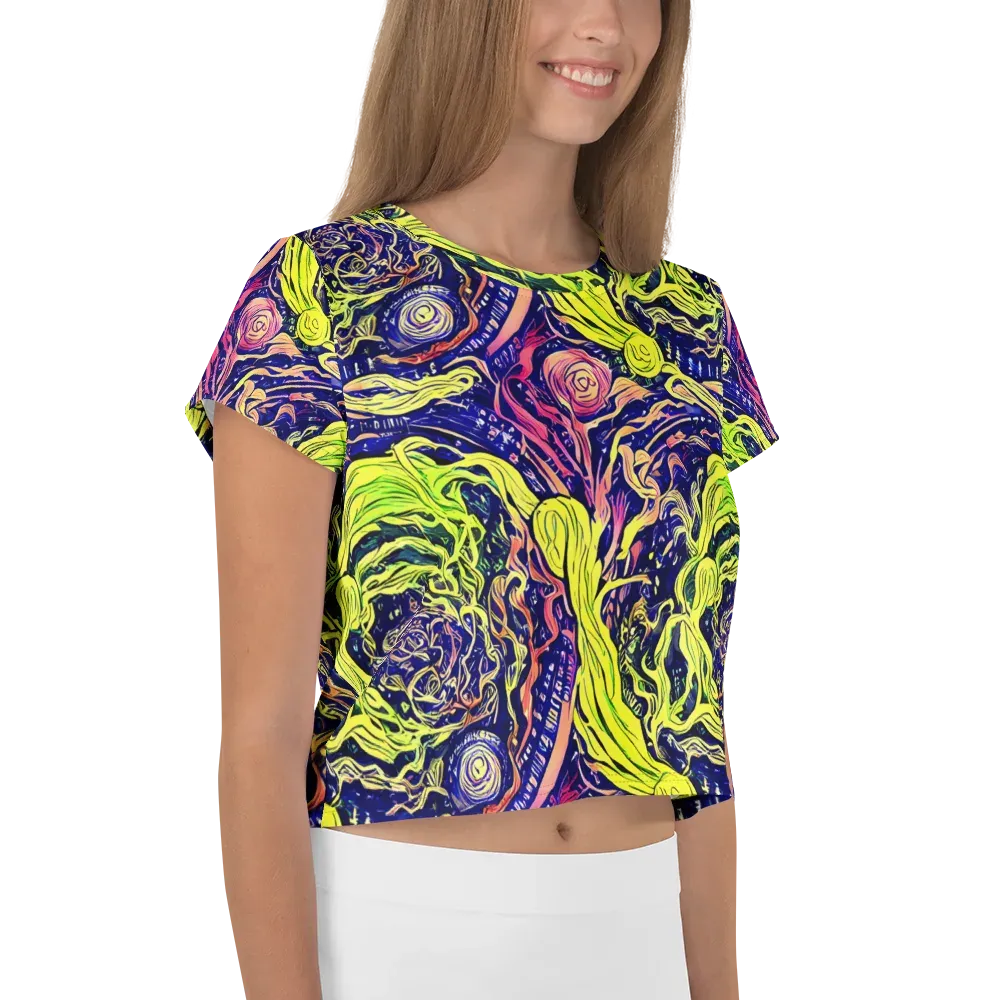 Psychedelic Herbarium on Crop Tee — Right