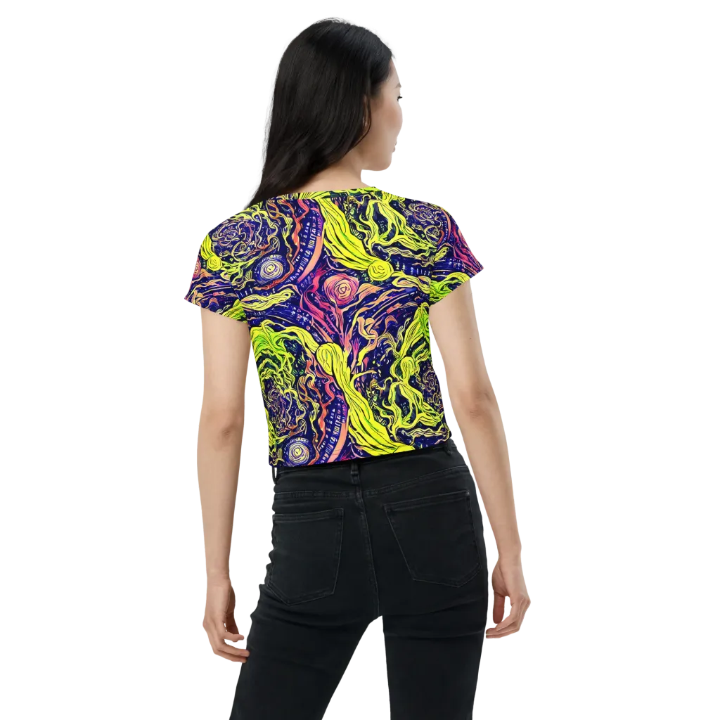 Psychedelic Herbarium on Crop Tee — Back