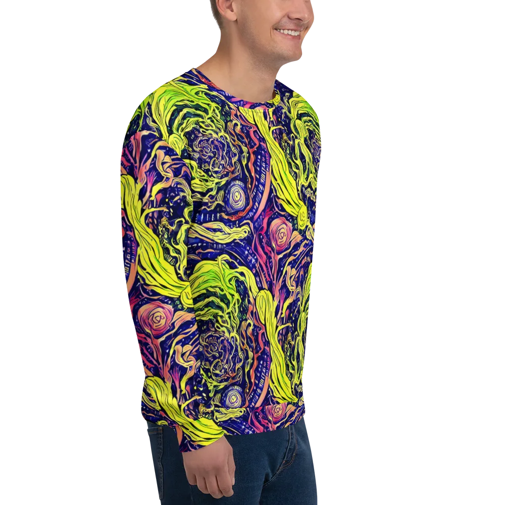 Psychedelic Herbarium on Sweatshirt — Right Front