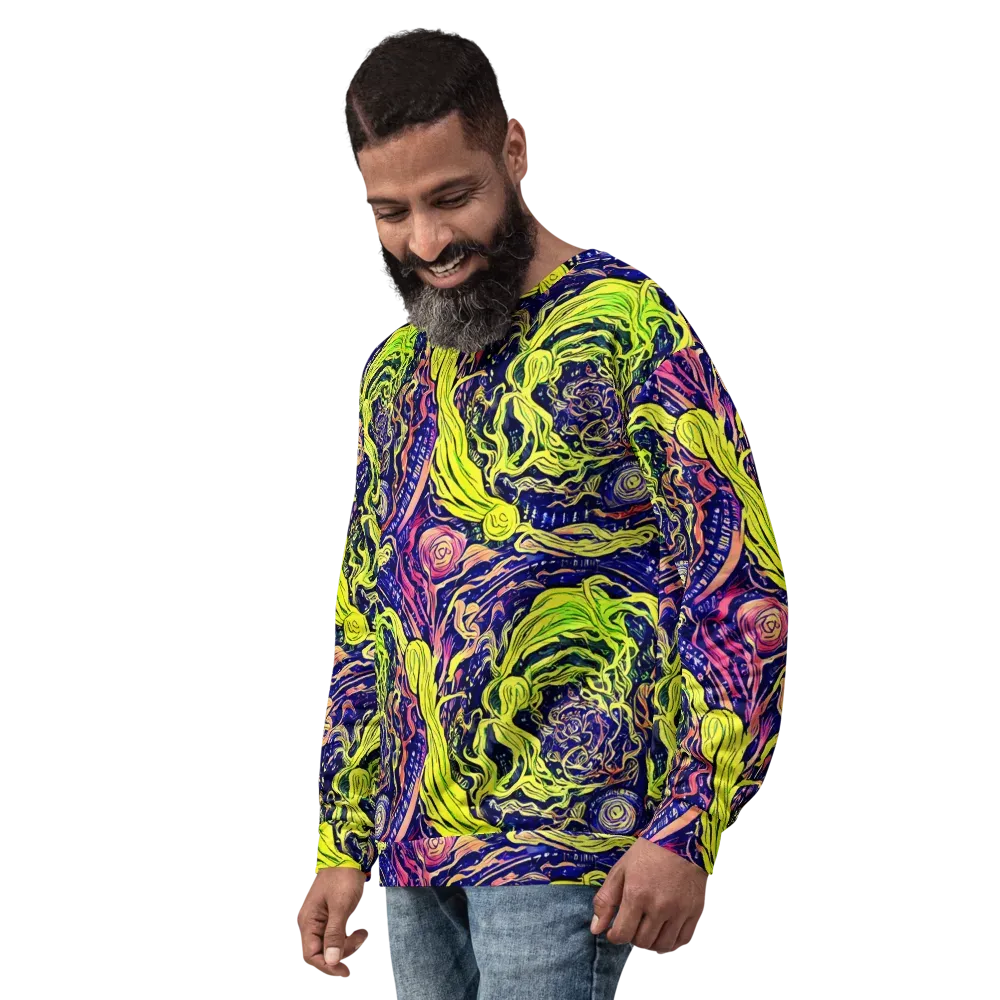 Psychedelic Herbarium on Sweatshirt — Left Front