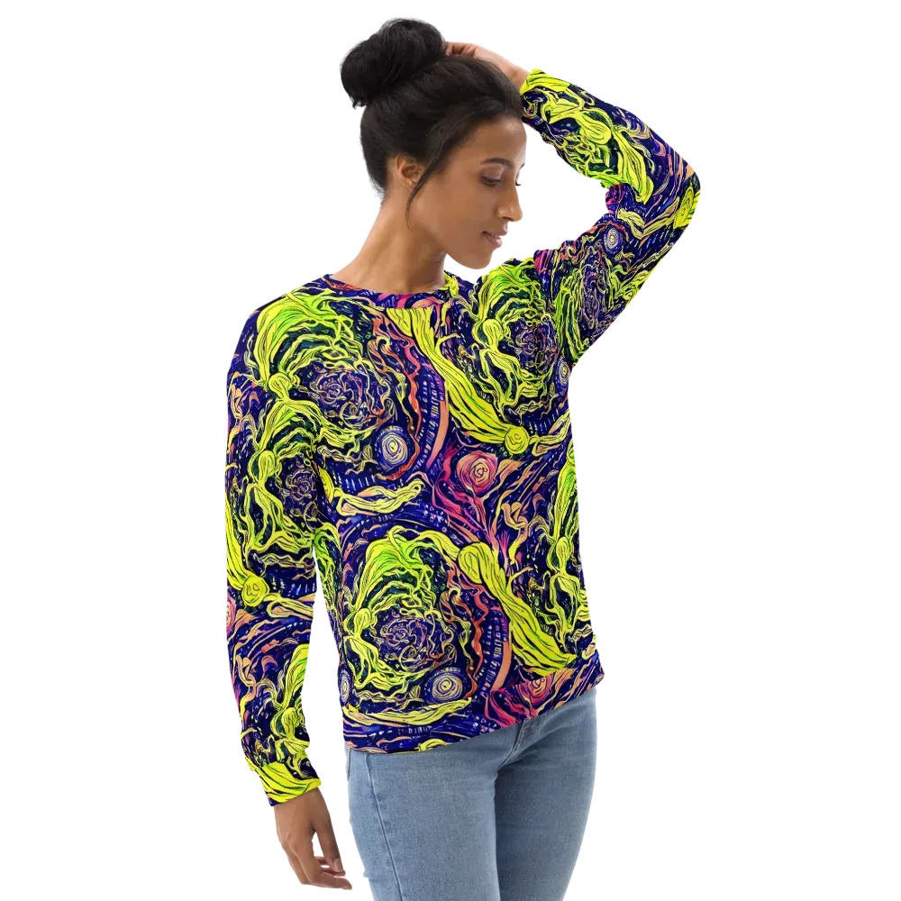 Psychedelic Herbarium on Sweatshirt — Right Front