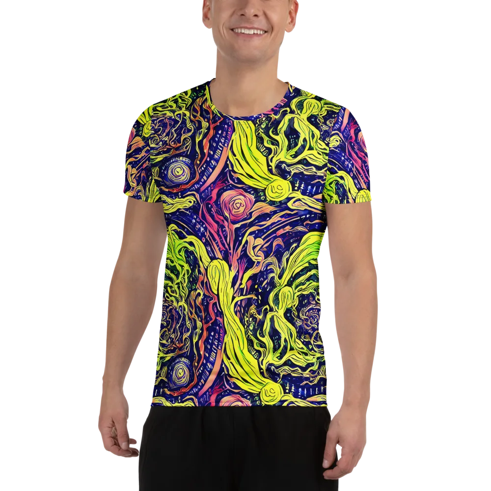 Psychedelic Herbarium on Men's Athletic T-Shirt — Front
