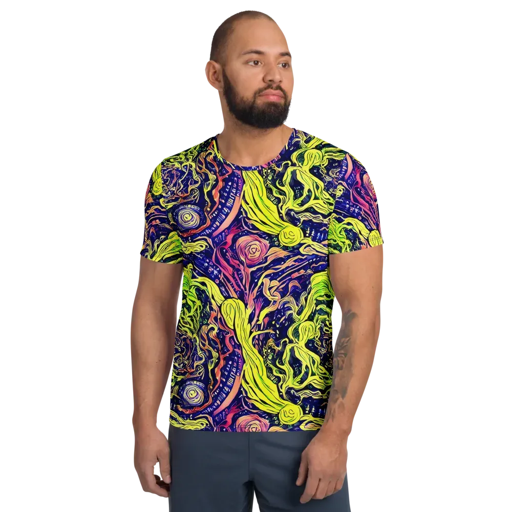 Psychedelic Herbarium on Men's Athletic T-Shirt — Front