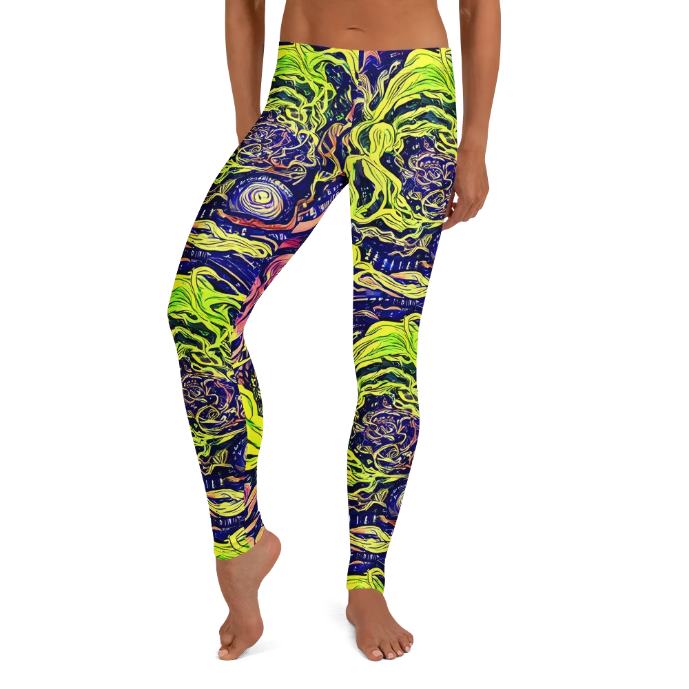Psychedelic Herbarium on Leggings — Front