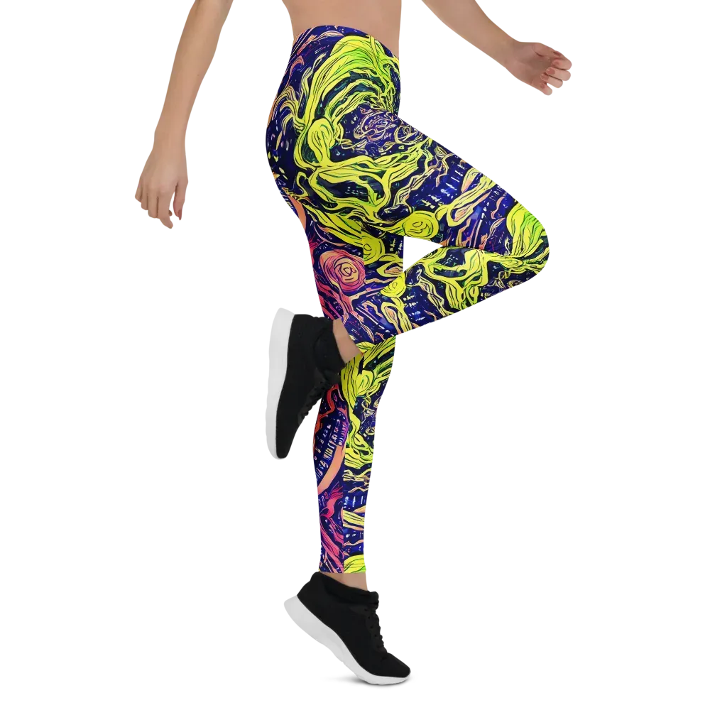 Psychedelic Herbarium on Leggings — Right