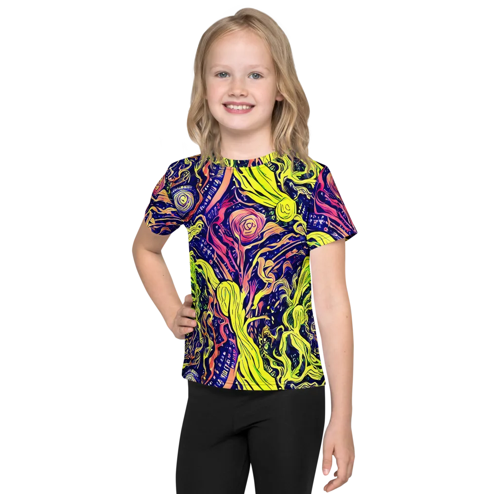 Psychedelic Herbarium on Kids Crew Neck T-Shirt — Front