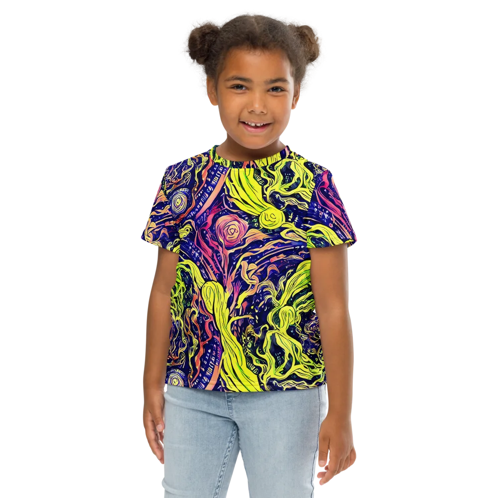 Psychedelic Herbarium on Kids Crew Neck T-Shirt — Front