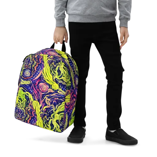 Psychedelic Herbarium on a Minimalist Backpack